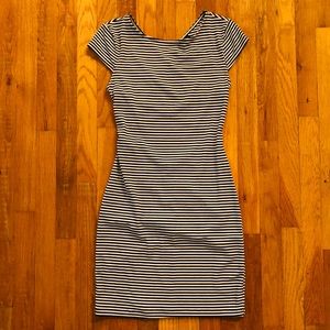 TeezeMe Black & White Stripped Dress
